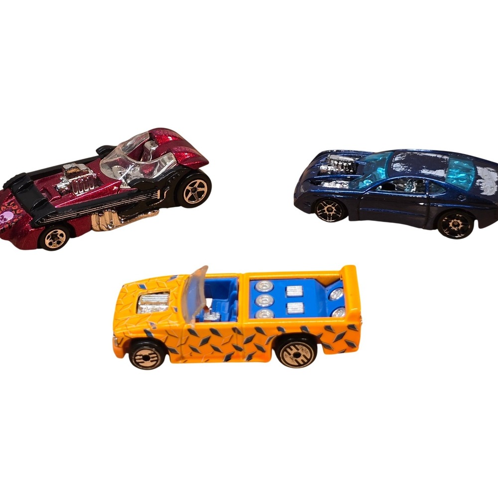 3 Hot Wheels Rockin' Rods Series Overbored 454 Mini Truck 1990,‎ 1996, 2001